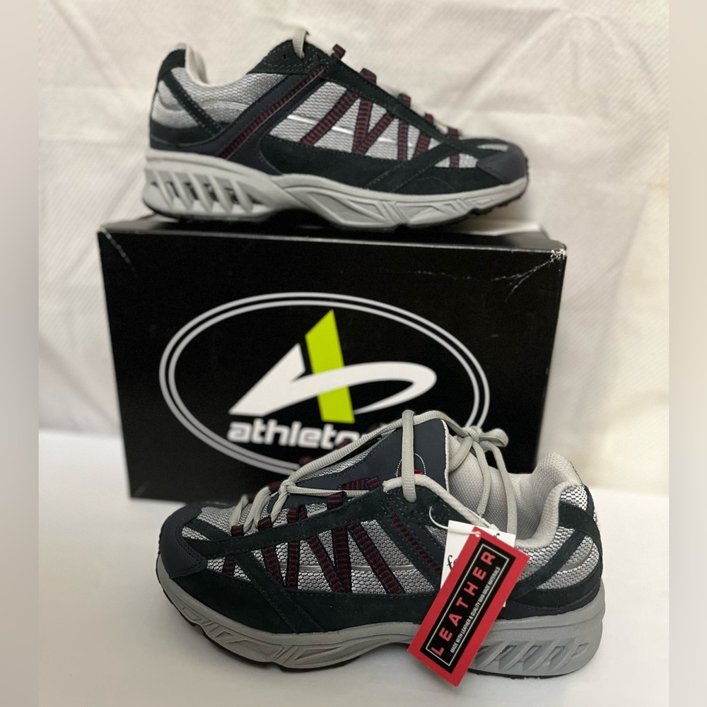 🆕. Athletech Gray and Black Men's Athletic Sneakers Outdoor New